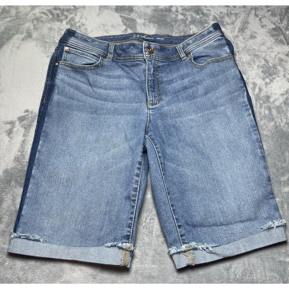 INC International Women’s Bermuda jean Shorts 12 Outdoors Hike travel festival
